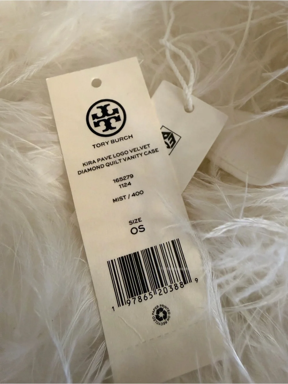 Tory Burch Kira Quilted Velvet Vanity Case